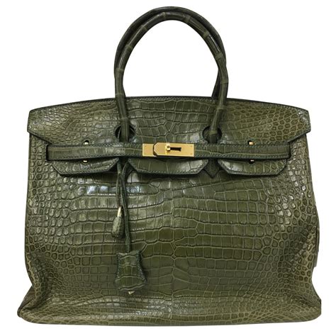 hermes croco green|hermes crocodile bag.